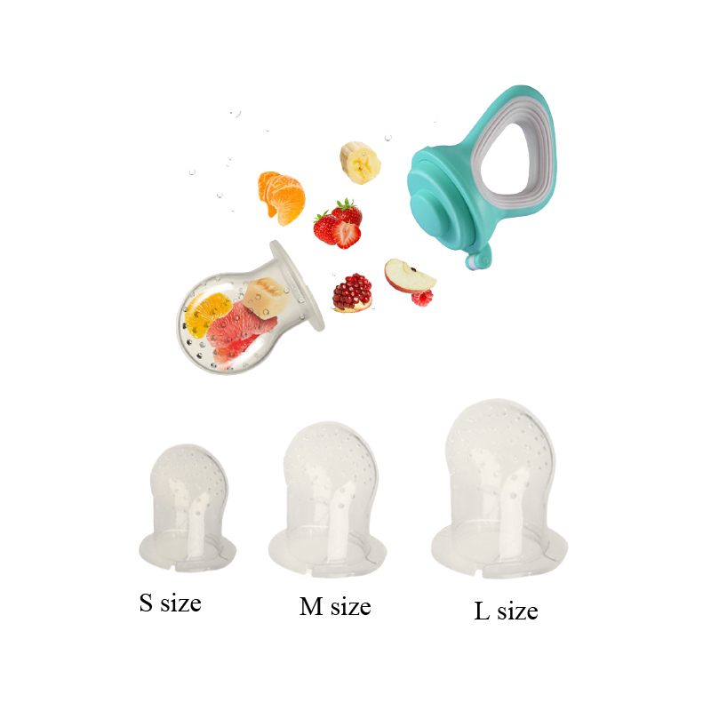 Food grade newborn pacifiers silicone nipple baby fruit feeder