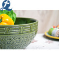 Hot Selling Gesneden Geglazuurde Salade Bowl Servies Set