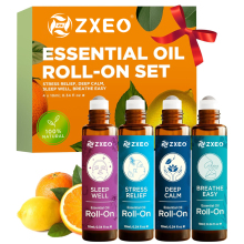 Aromatherapy Oils Roller Set for Relaxe Sleep Stress Breathe