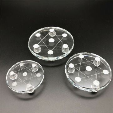 7 star plate glass quartz minerals gemstones Healing Sphere Stand feng shui crafts home decoration