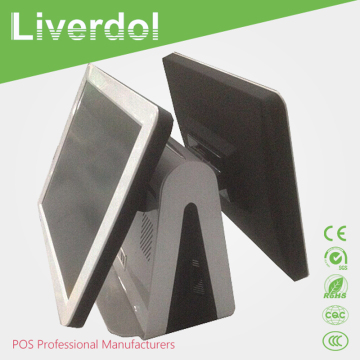 15 inch 5-line dual screen POS machine /POS SYSTEM, touch pos