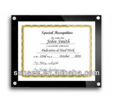 high quality elegant acrylic certificate & diploma frames wholesale