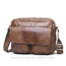 yiwu vintage leisure cowhide leather handbag for men