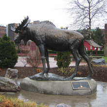Art Garden Decor Life Size Bronze Casting Bull Moose Statue for Large Garden Decoration