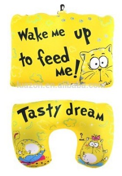 U shape neck travel transforming cushion/pillow \"Garfield\"