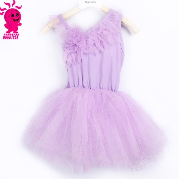 Hot sale girl's dress, girls lavender especial princess flower dress