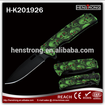 Professional Stainless Steel Black Coated Camo Knife