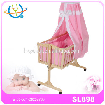 Wooden swing folding baby bed