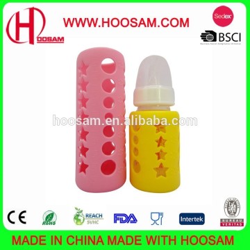 Silicone Babies' Bottle Sleeve/Feeding Cover, -40 to 260C Resistance Temperature Range