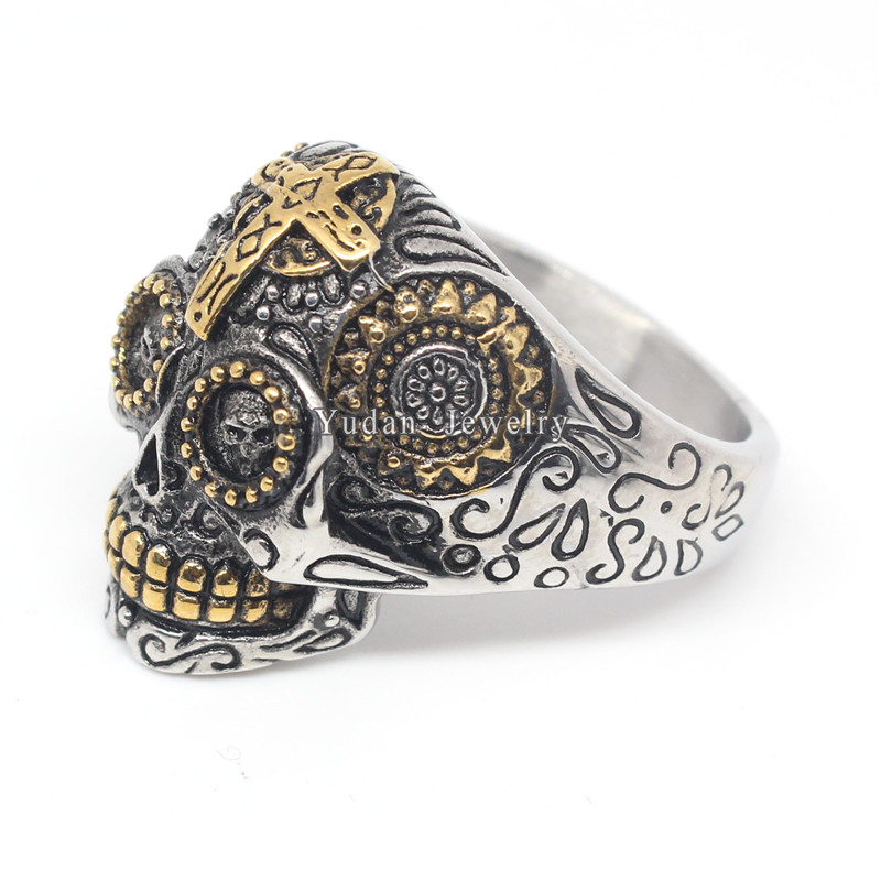 Vintage Jewelry 316L Stainless Steel Fashion Skull Ring