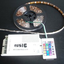 12VDC 5A White IR Music Remote Controller