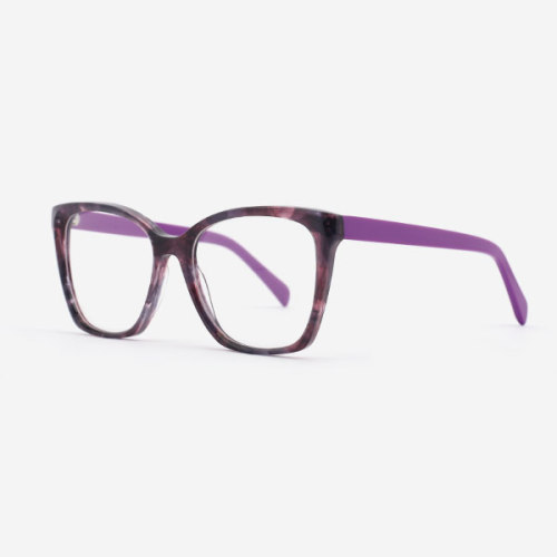 Bevelling modifid Cat-eye Acetate Female Optical Frames