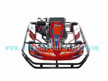 Racing go karts with safety bars