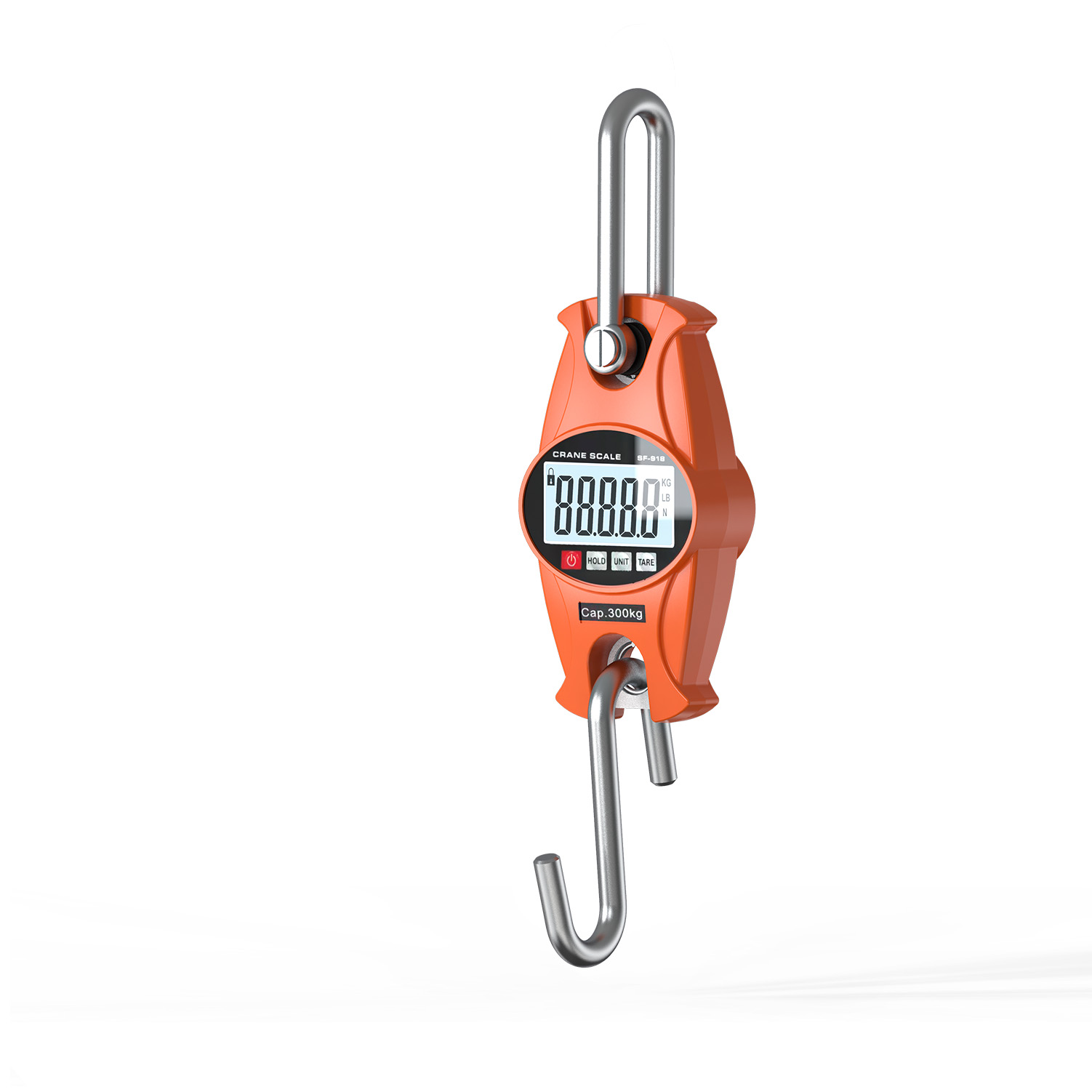 660Lb Digital Hanging Scale with Cast Aluminum Case Handheld 300Kg Mini crane scale