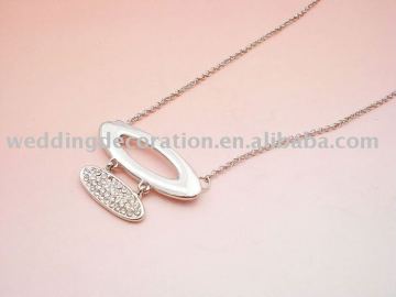 Fashion Necklace 2015 Customize Rhinestone Heart Shaped Pendant