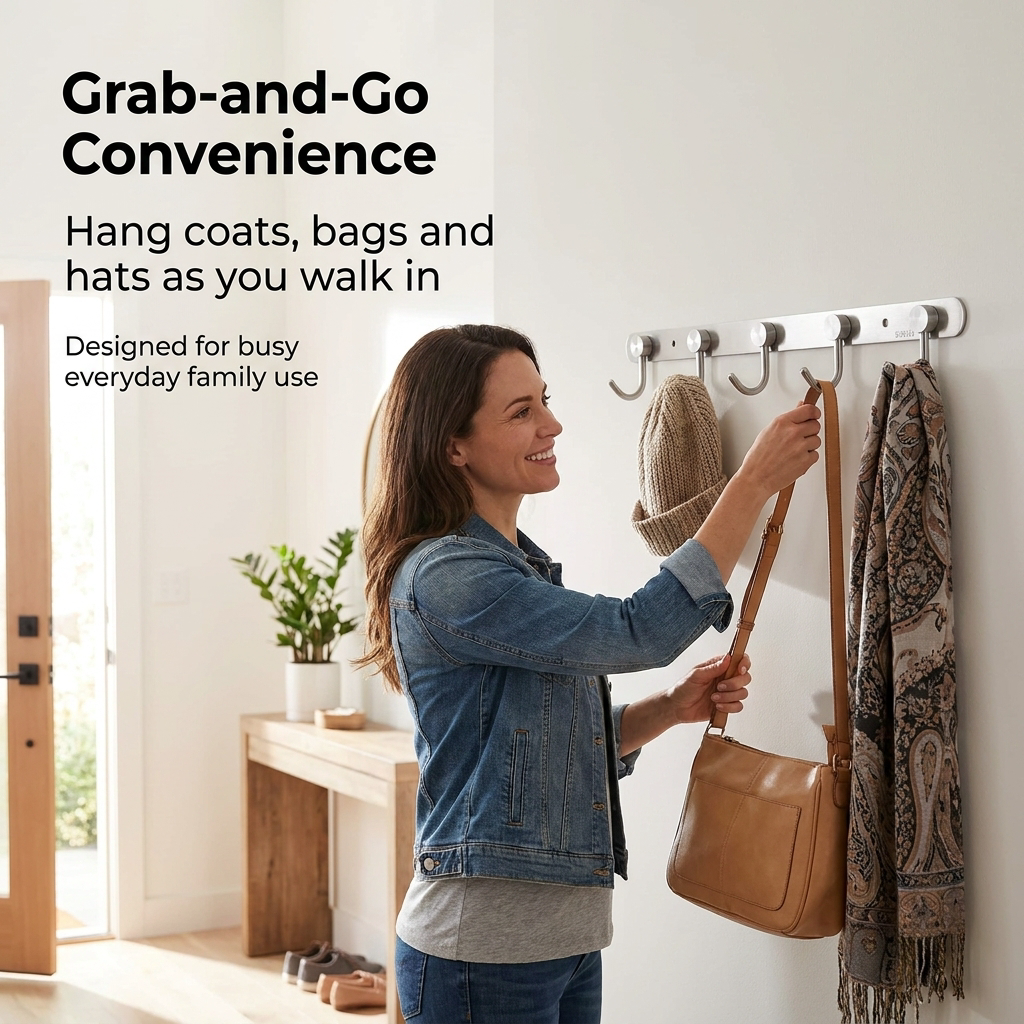 Cremalheira de aço do gancho do banheiro do SUS 304 SUS 304 Steel Bathroom Hook Rack