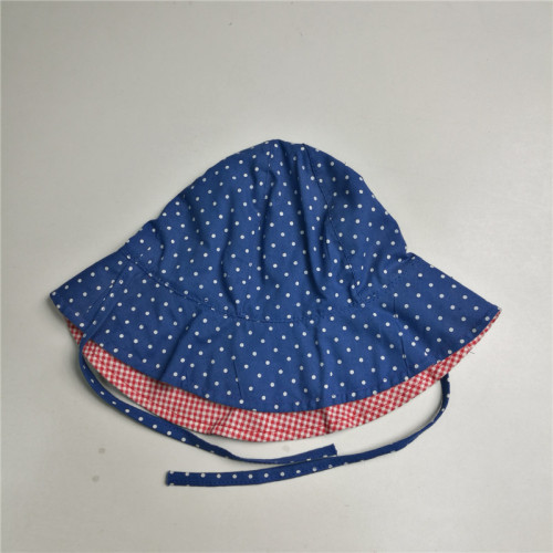 Kids Reversível Imprimir Floppy Hat Com String