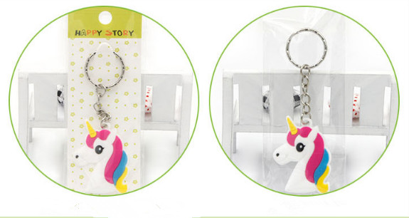 Wholesale Soft PVC Unicorn Keychain Custom Creative Carton Keychain Promotion Gift