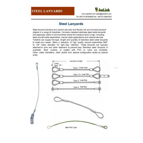 Loop to Loop Wire Rope Lanyards