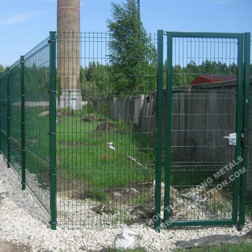 Puerta de la cerca de la malla de alambre soldada con autógena 3D