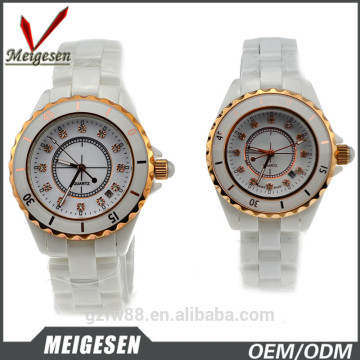 Hot selling crystal diamonds new design ceramic fashion lady watch