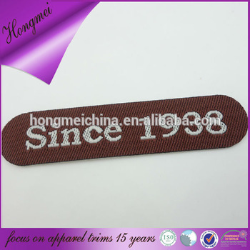 Brown rectangle badges for clothes or uniform