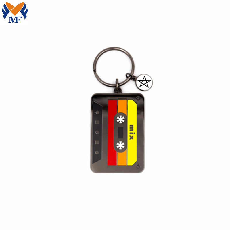 Gun Black Enamel Keychain Png