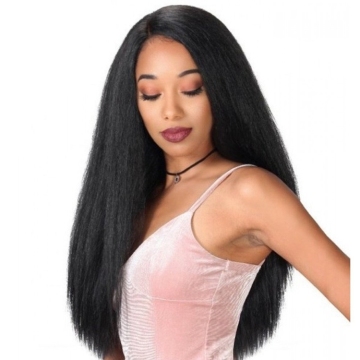 Synthetic long blond bob yaki wigs female long hair wig for black women
