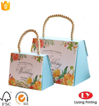 Elegant Paper Gift Box With Gold Handle