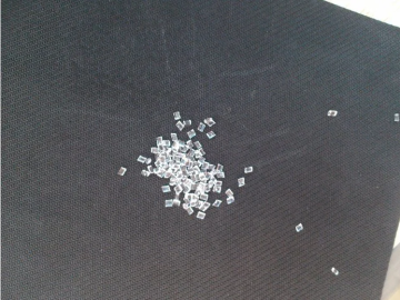 Chemical resistant polypropylene plastic particles