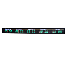 Zhongxiaoxiao 5 Time Zone Multi Functional Digital Wall Clock
