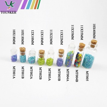 Cute mini small cork stopper glass bottles for wish bottle DIY craft