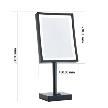 Square magnifying lighted Vanity table mirror