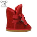 Meninas Crianças Inverno Alta Botas Impermeáveis ​​Vermelho