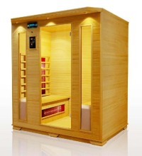 import solid wood hemlock sauna house