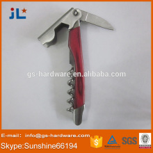 wooden handle wine corkscrew,bottle opener knife,C0-S002