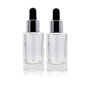 Square Glass Dropper Bottles Essence Oil Bottles