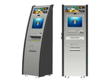 Self Serve Wireless Transaction Currency Exchange Kiosk Free Standing