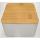 Square Cookie Tin Box with Wood lid