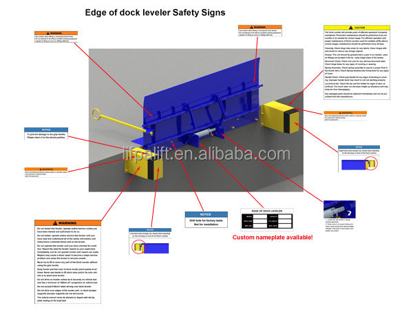 10 tons manual operated loading dock leveler for shipping containers and trailers