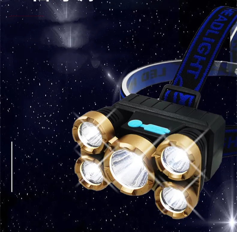 Multi-Purpose USB Rechargeable Headlamp for Camping and Fishing