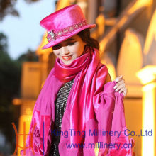 Ladies Make Fancy Velvet Hat Winter Hat Red Church Hat