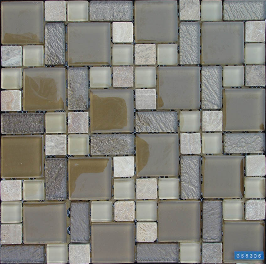 Glass Stone Mixed Mosaic Tile