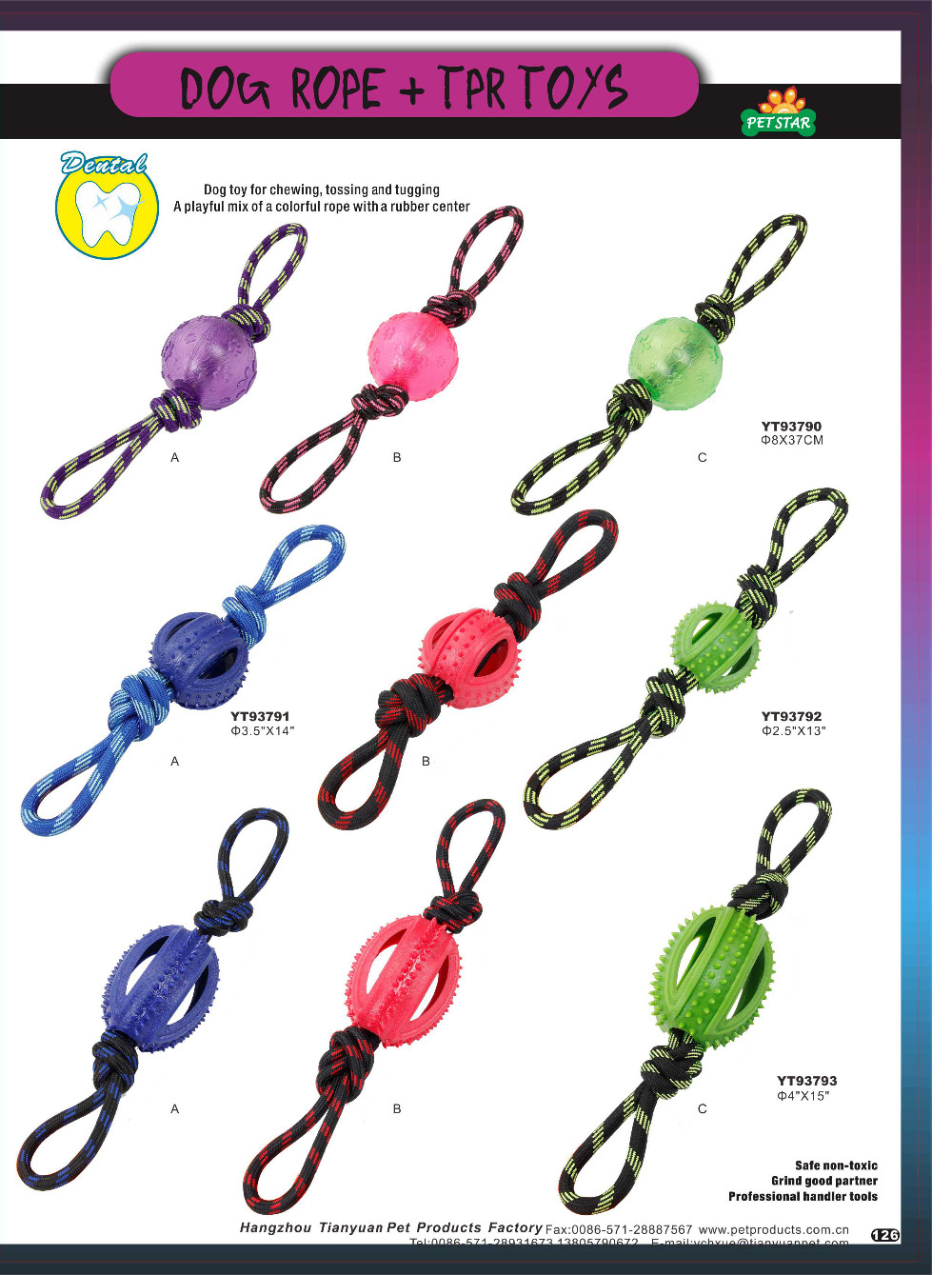 Hot-Sale New Rubber Dog Chew Toy Cotton Dog Rope Toy Set