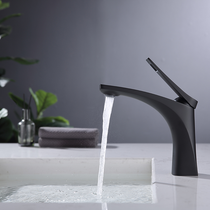 nice matte black basin tap