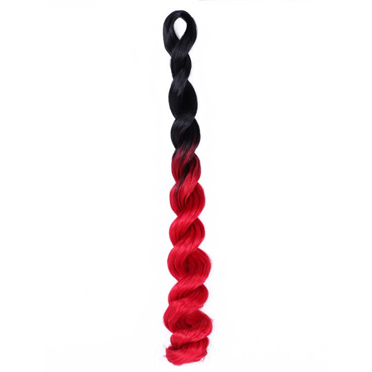 24inch Big Deep Wave Crochet Hair Extension Prestretched Synthetic Sea Body Wave Braiding Hair