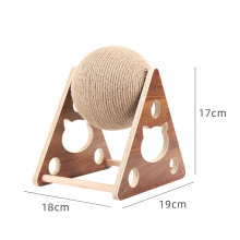 Sustainable Interactive Kitten Cat Scratching Board with Sisal Rope and Ball