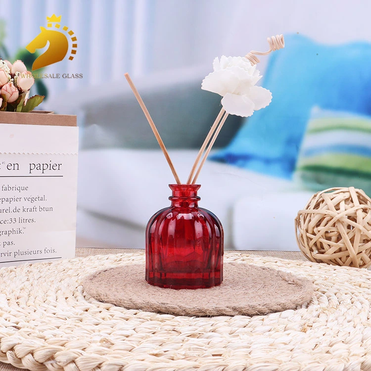 50ml 100ml 150ml Home Aroma Reed Diffuser Glass Bottle with Metal Lid Wholesale