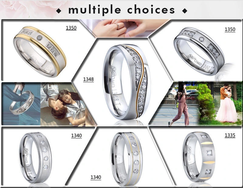 Fashion Design Jewelry Wedding Couple Bands Surgical Steel Ring
