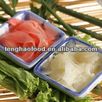 Tender ginger sweet and vinegar pickled sushi ginger